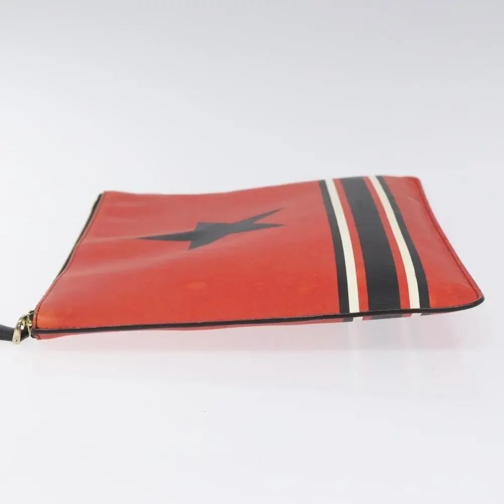 Givenchy Leather Star Clutch Bag Red